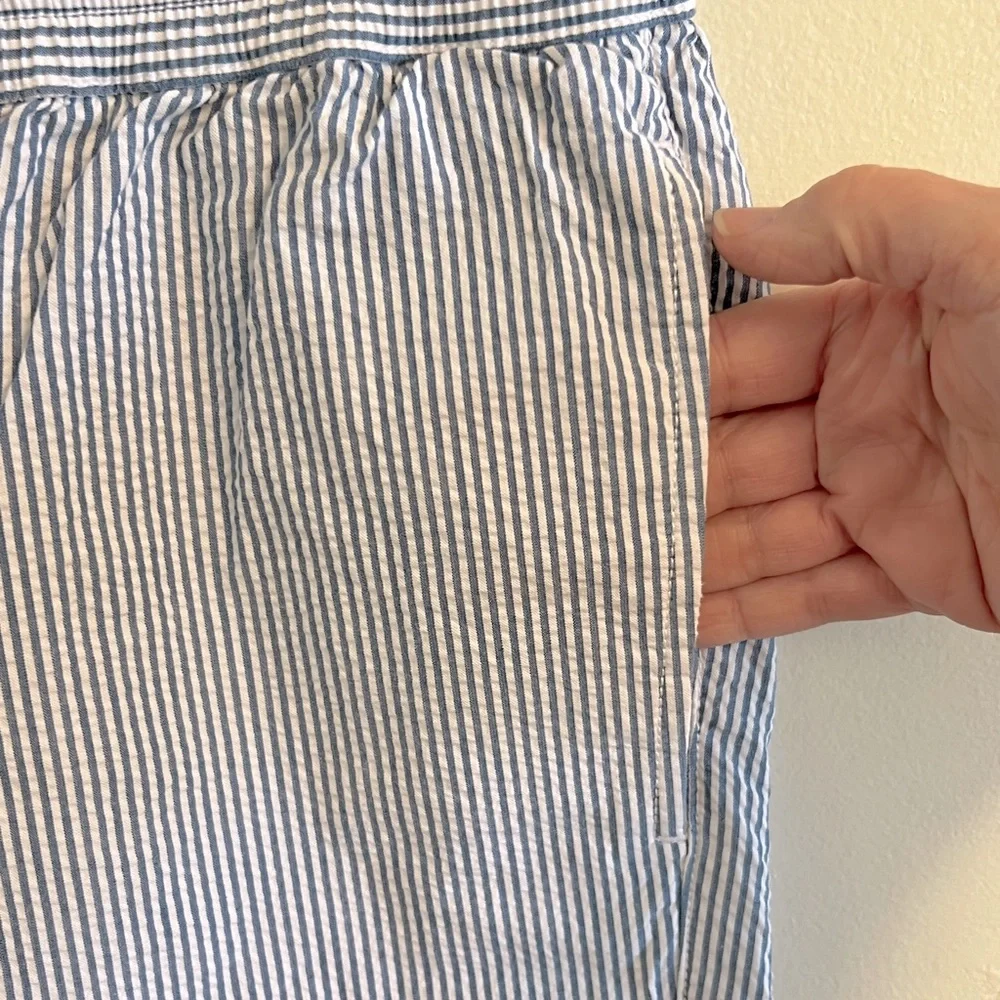 J Crew Men’s 100% Cotton Seersucker Casual Pants Size 30x30 Boating Stripes